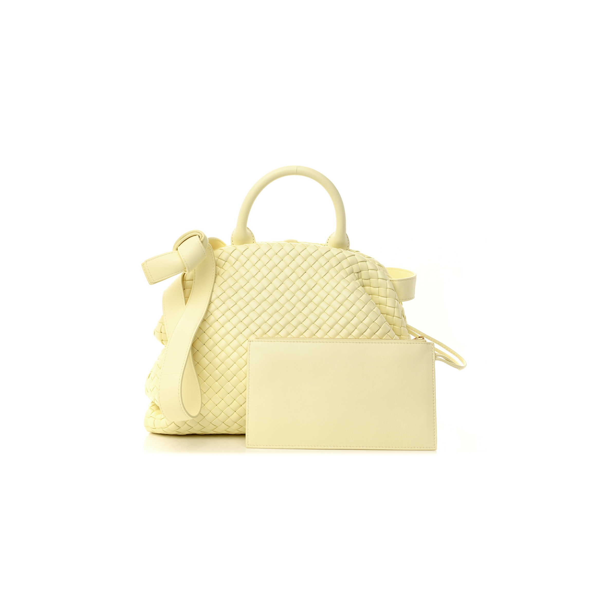 BOTTEGA VENETA NAPPA INTRECCIATO SMALL PADDED THE HANDLE TOTE ZEST WASHED  (36*28*13cm)